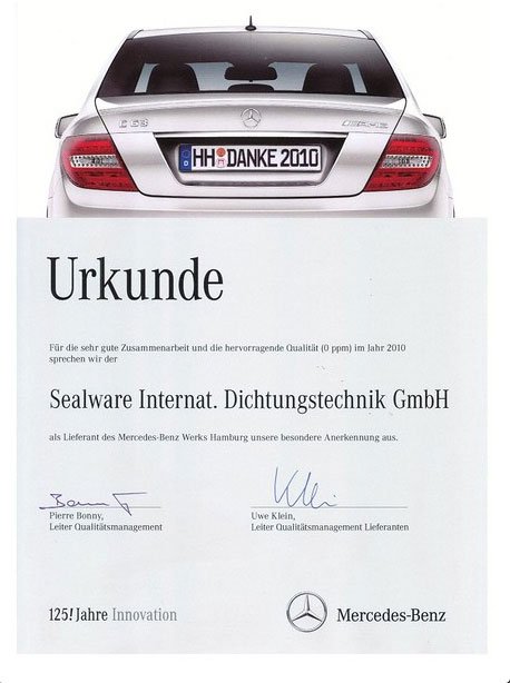 Zertifikat Mercedes